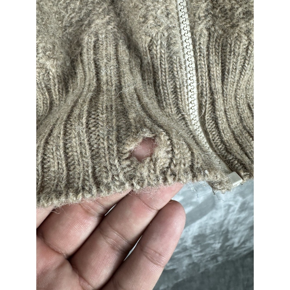 Vintage LL Bean 100% Wool Full Zip Sweater‎ Womens XL 90s USA Western Utility - Picture 7 of 15